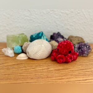 Keychain Mini Velvet Red Octopus Plushie Handmade Crochet